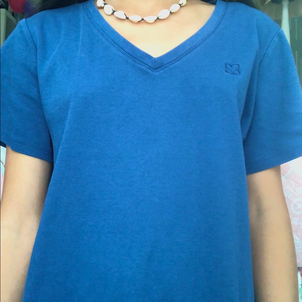 blue liz claiborne shirt sleeve